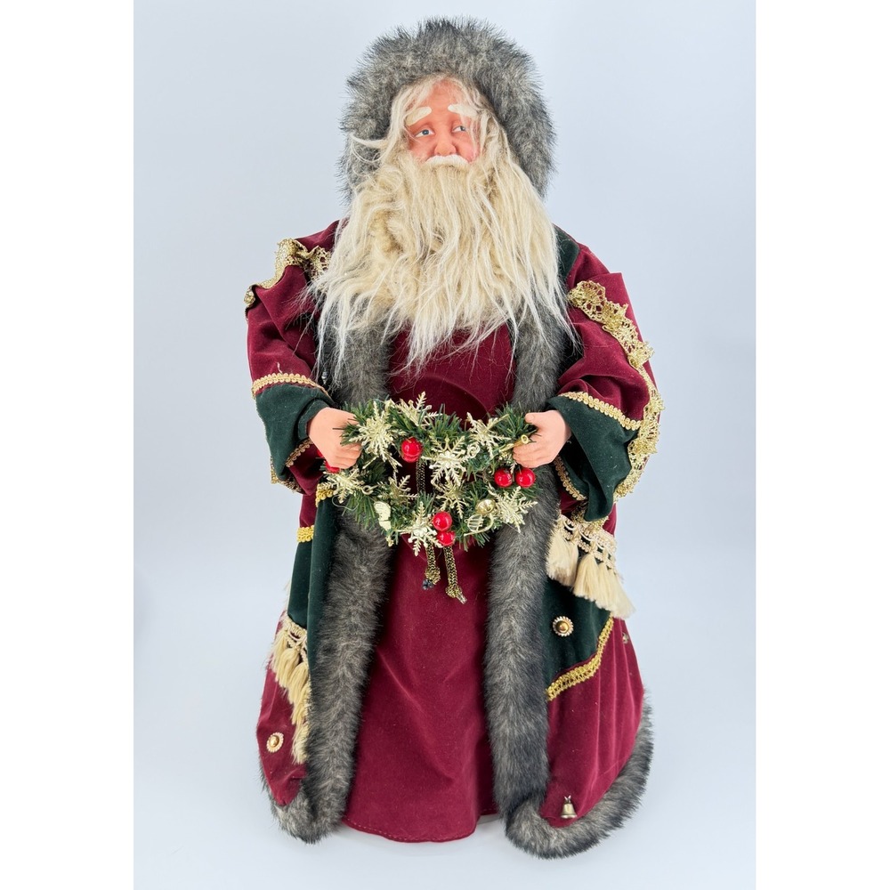 Vintage Santa Clause Old St. Nick Christmas Tree Topper, 26" Tall